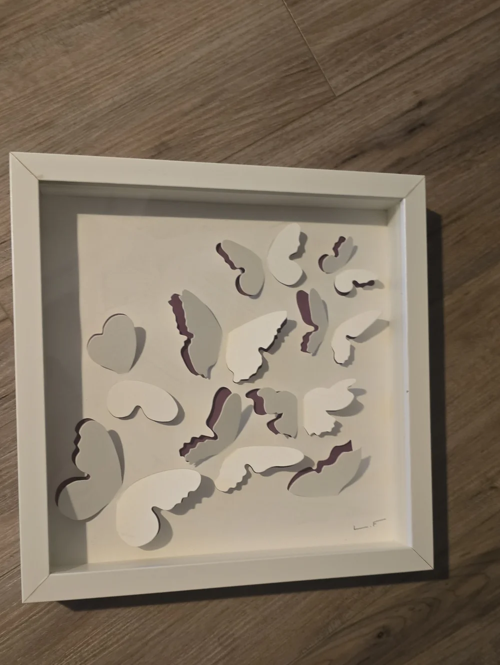 1999 Discontinued OLUNDA 3D White And Purple Butterfly Wall Art From Ikea